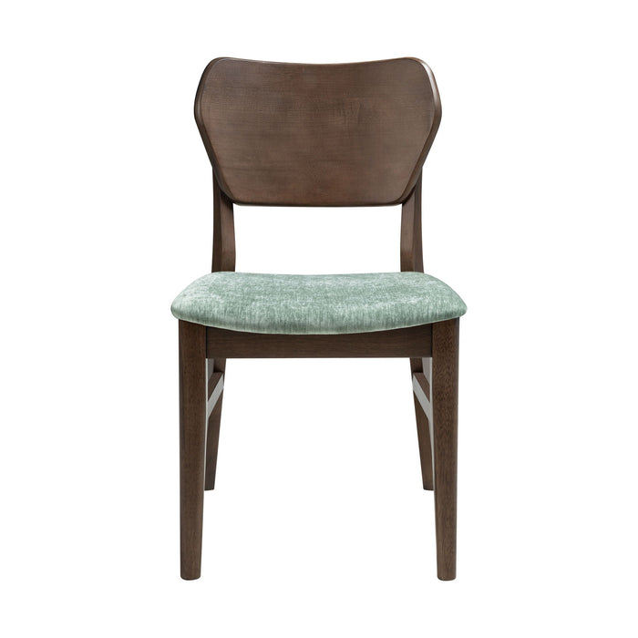 West End - Curved Panel Chair With Sage Green Seat