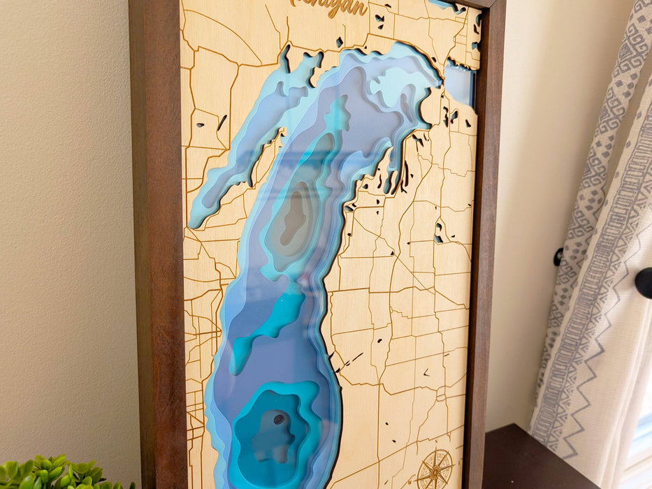 Lake Michigan Depth Map