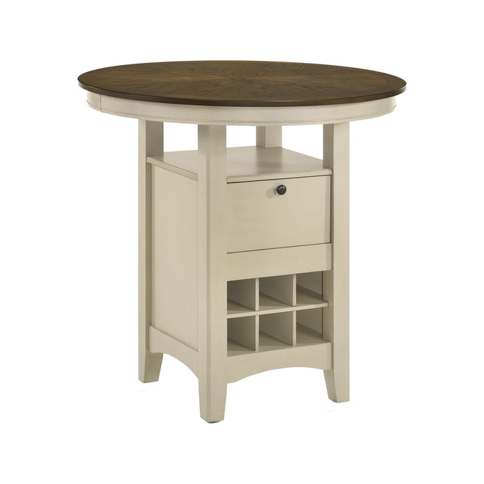 Mission Casuals - Pub Table - Rustic White / French Oak