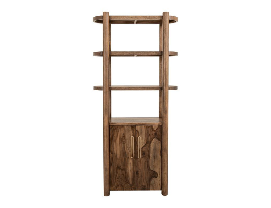 Balam - Wall Unit With Electric Fireplace Insert - Light Brown