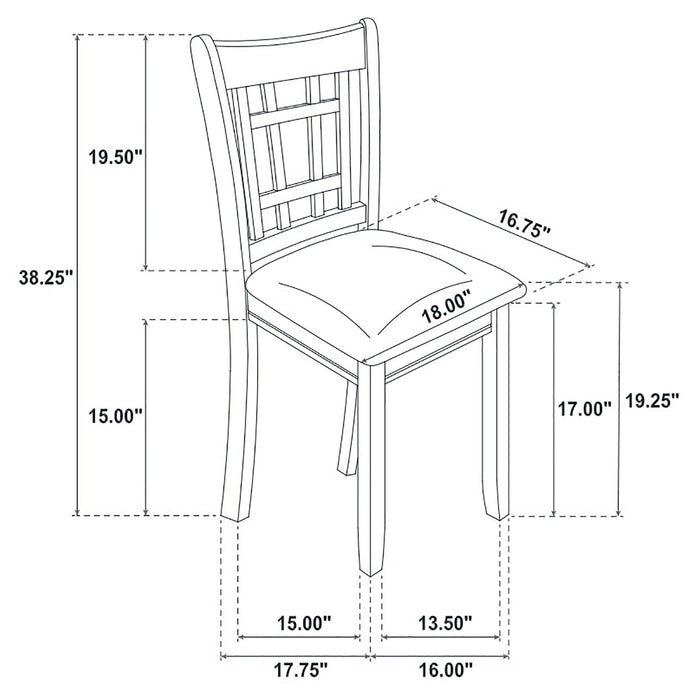 Lattice Back Side Chairs (Set of 2)