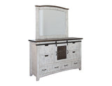 Pueblo - Mirror - Antiqued White
