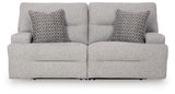 Acklen Place - 2-Piece Power Reclining Sectional Loveseat - Pewter
