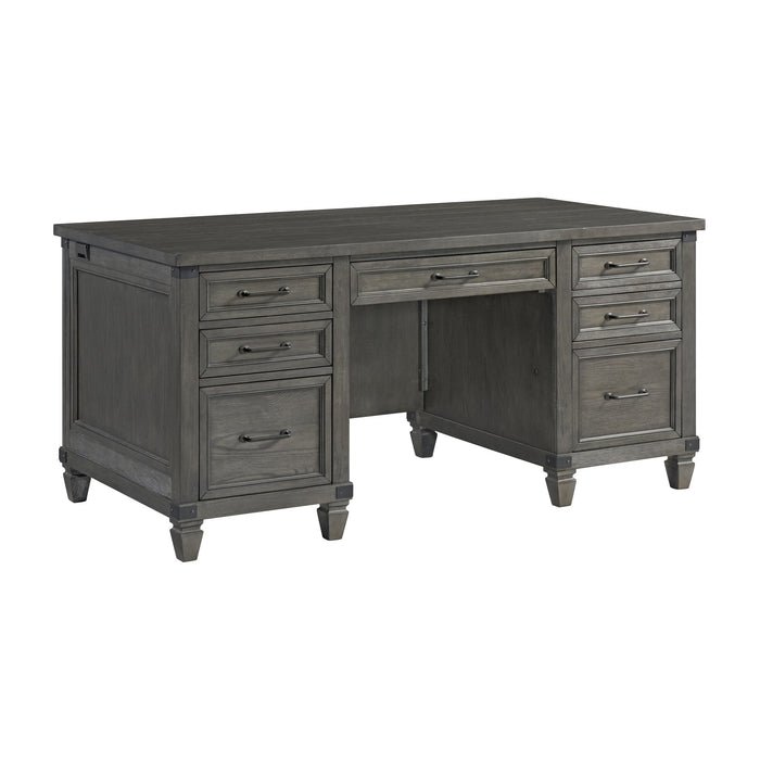 Foundry - Executive Desk - Brushed Pewter