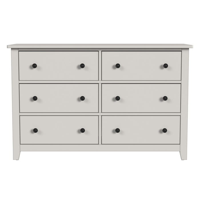 Lodge - 6 Drawer Dresser - Cream