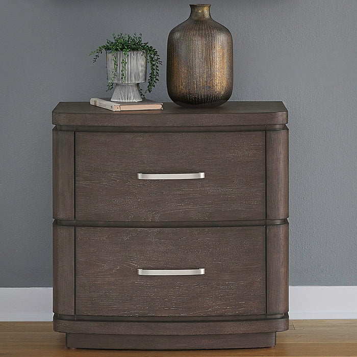 Cascade Falls - Nightstand With Charging Station - Satin Espresso