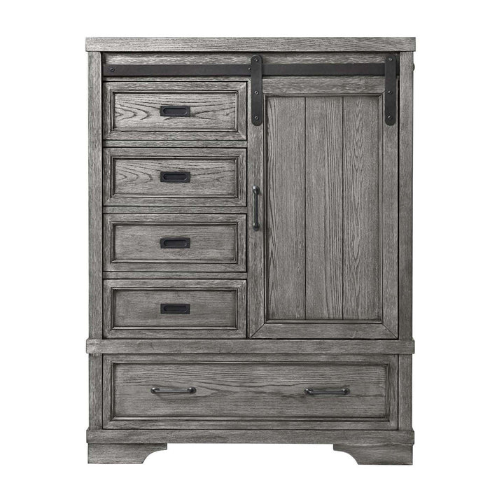 Foundry - Wood Chifferobe - Brushed Pewter