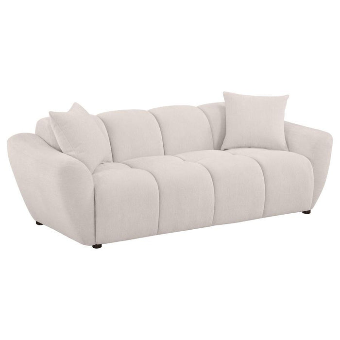 Destino - Chenille Splayed Arm Sofa Set