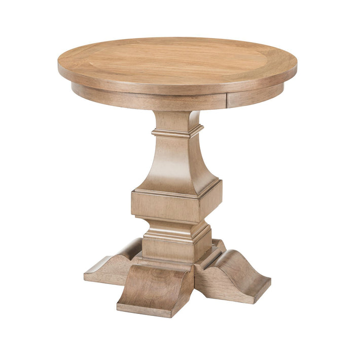 Haven Hills - Round End Table - Camel Beige