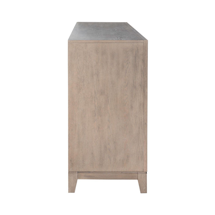 Fireplace TV Consoles - 80" Console With Fire FTS - Light Brown