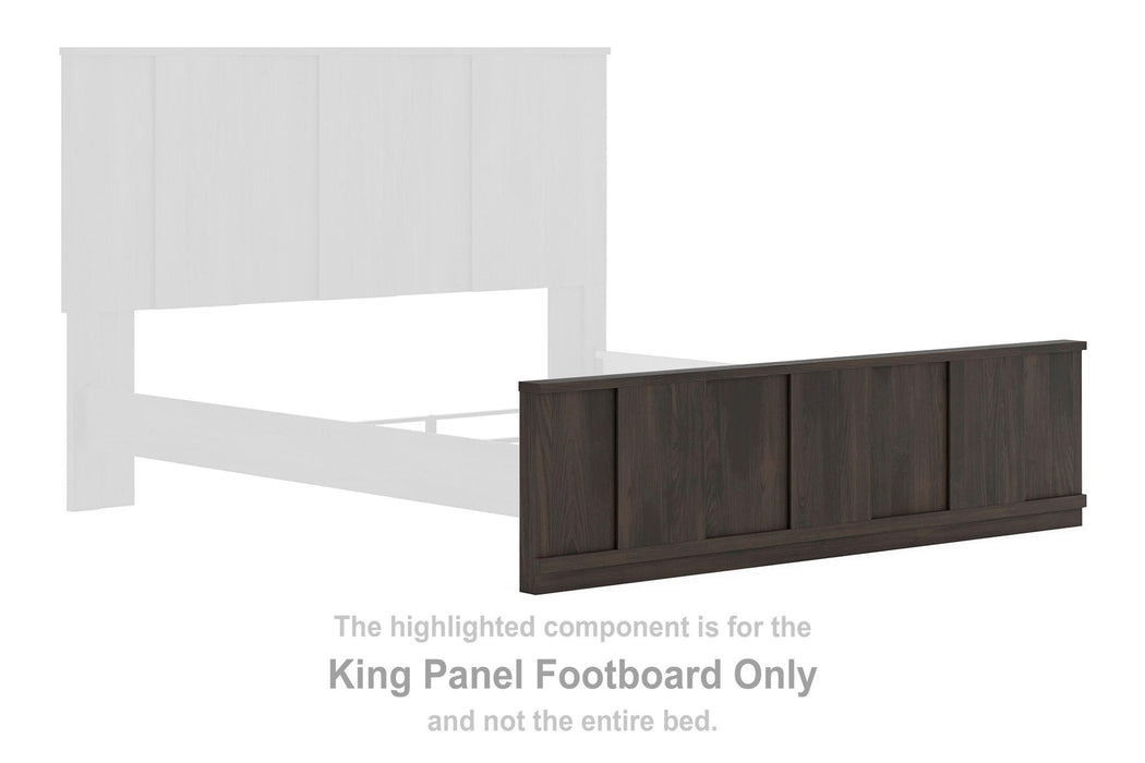 Shaehartin - King Panel Footboard - Dark Brown