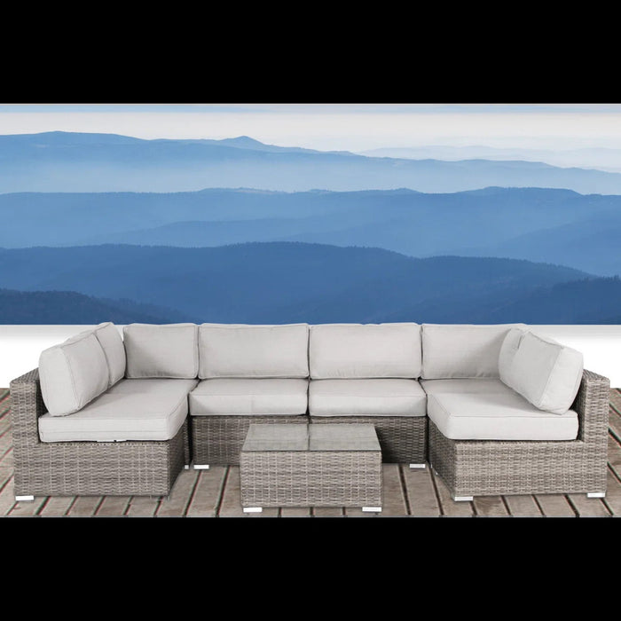 Outdoor Wicker Seating Group With Cushions