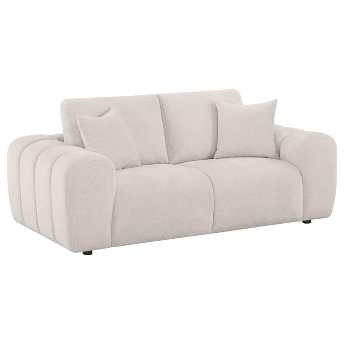Burnett - Chenille Upholstered Wide Arm Loveseat
