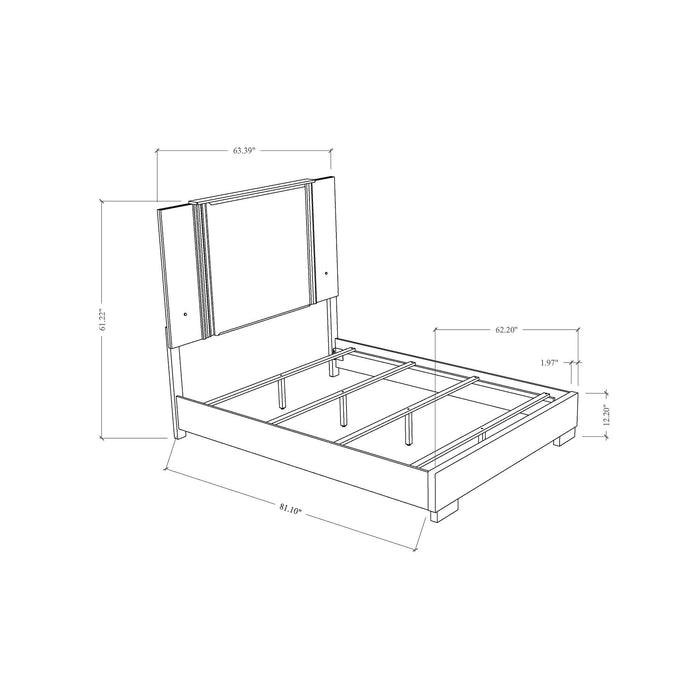Moon - Modern Bed With LED Accent Lighting