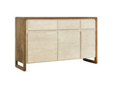 Evoke - 3 Drawer & 3 Door TV Stand/Console - Ivory / Brown