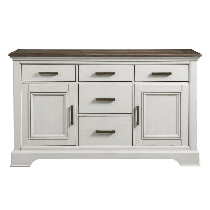 Drake - Sideboard - Rustic White / French Oak