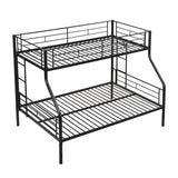 Twin Over Full Bunk Bed With Large Under-Bed Storage - Black