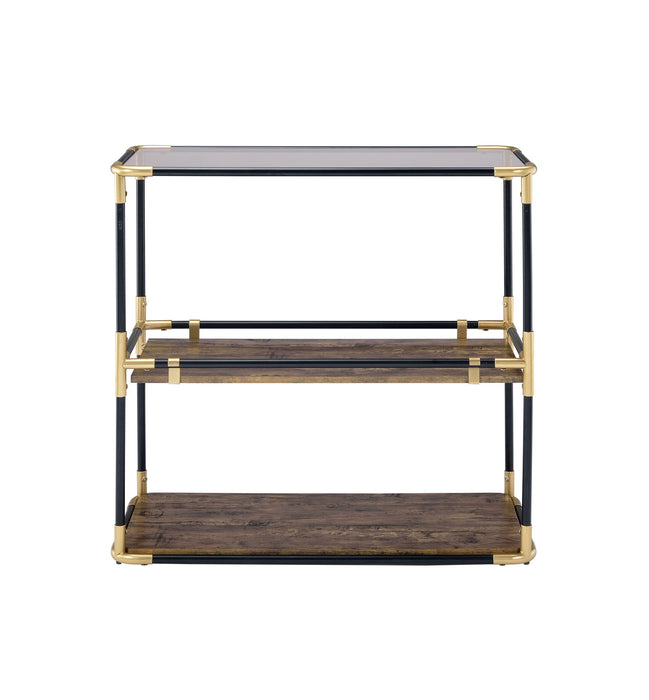 Heleris - Console Table - Smoky / Black / Gold
