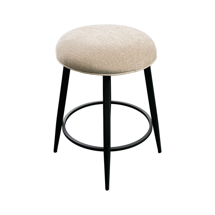 Metal Base Barstools - Barstool With Backless Seat - Champagne