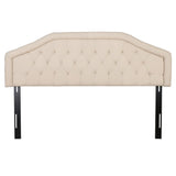 Angelica - Adjustable King / California King Tufted Headboard - Beige