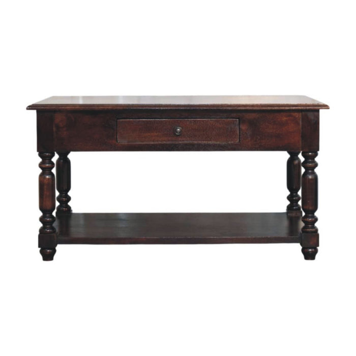 Turned Legs Drawer Table