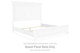 Kanwyn - Queen Panel Rails - Whitewash