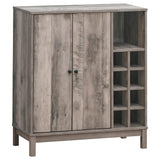 Wine Cabinet With 2 Doors - Gray