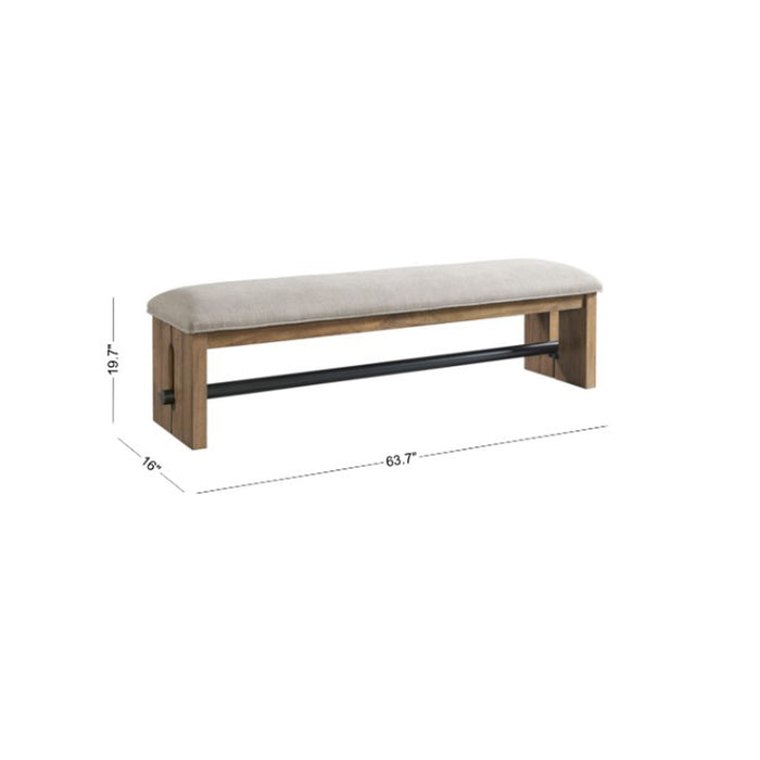 Landmark - Backless Bench - Weathered Oak