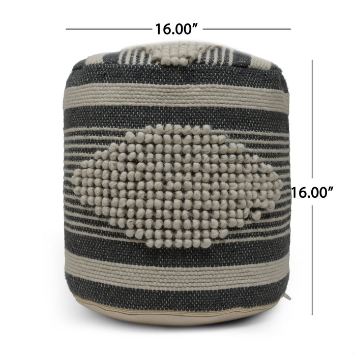 Diamond - Handcrafted Cylindrical Pouf