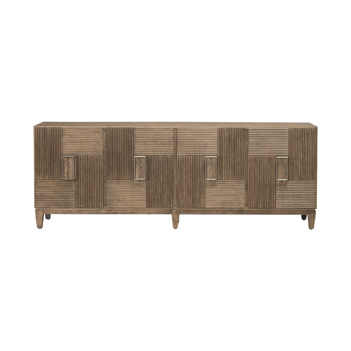 Serenity - 82" Accent TV Console - Burnished Beige
