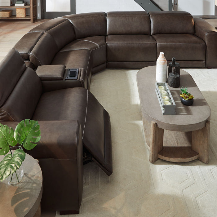 Deacon - 6 Piece Sectional - Boston Charcoal Leather