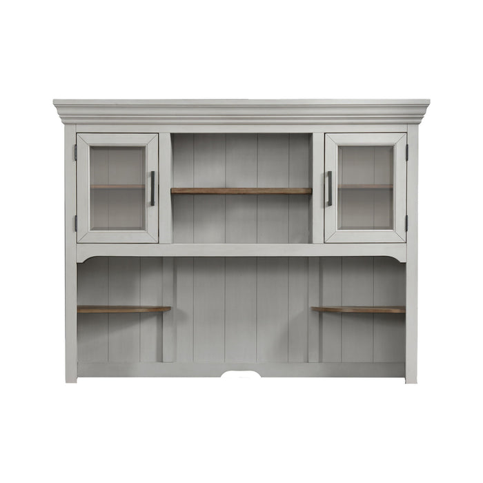 Drake - Credenza Hutch - Rustic White / French Oak