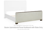 Radkin - Queen Upholstered Panel Footboard With Slats - Burnished Brown