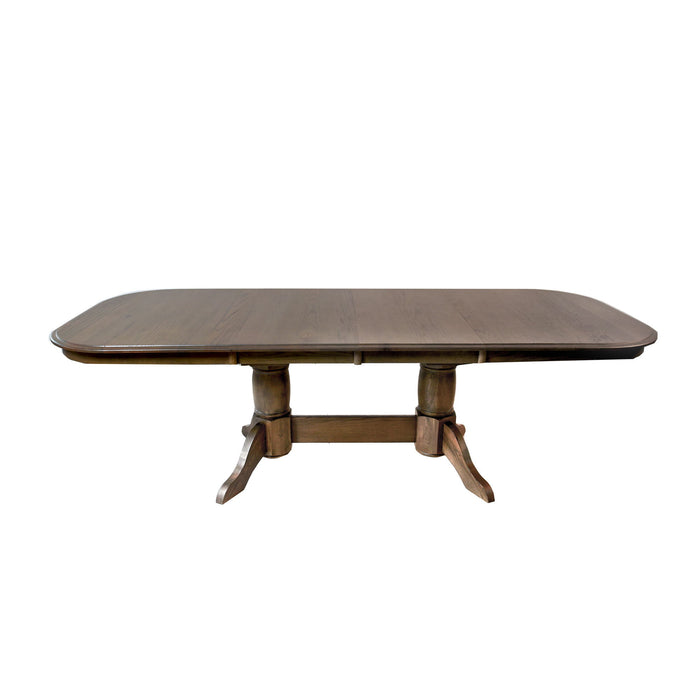 Colonial Oak - Trestle Table - Weathered Chestnut
