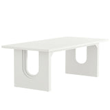 Rectangular Dining Table For 6 - 8 People With Pedestal Base