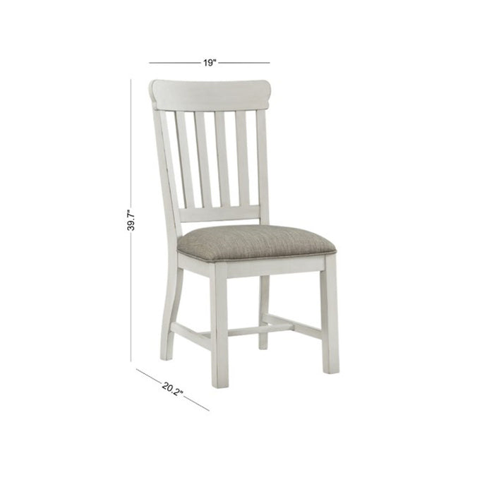 Drake - Slat Chair - Rustic White / French Oak