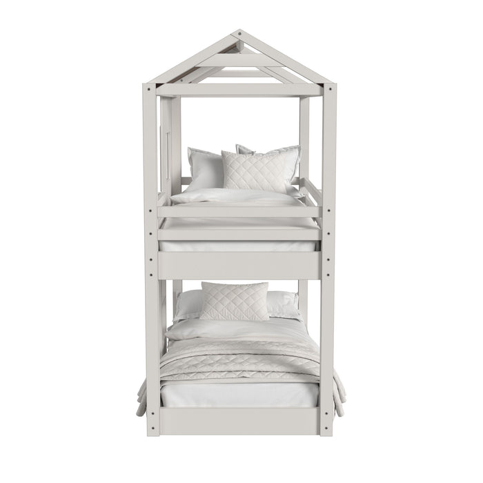 Lodge - Complete Loft Bunk Bed - Cookies / Cream