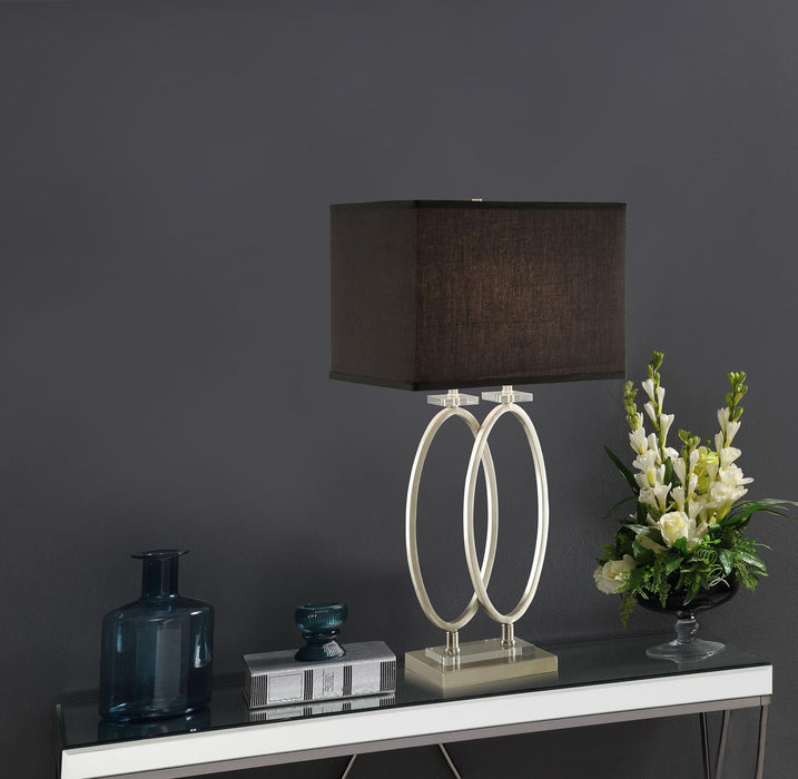 Izuku 29-inch Rectangular Shade Table Lamp Brush Nickel