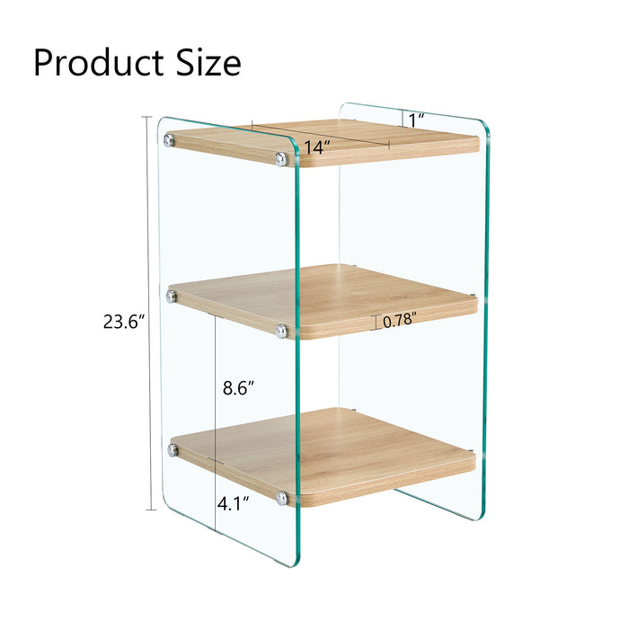 Modern 3 Layer Bedside Cabinet With Storage Function
