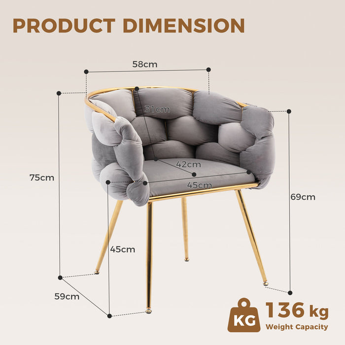 Luxury Modern Simple Leisure Single Sofa Chair Bedroom Lazy Person Household Dresser Stool Manicure Table Back Chair