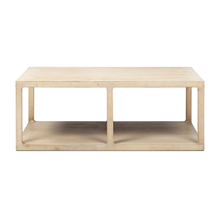 Ellis - Open Frame Coffee Table With Lower Shelf - Natural