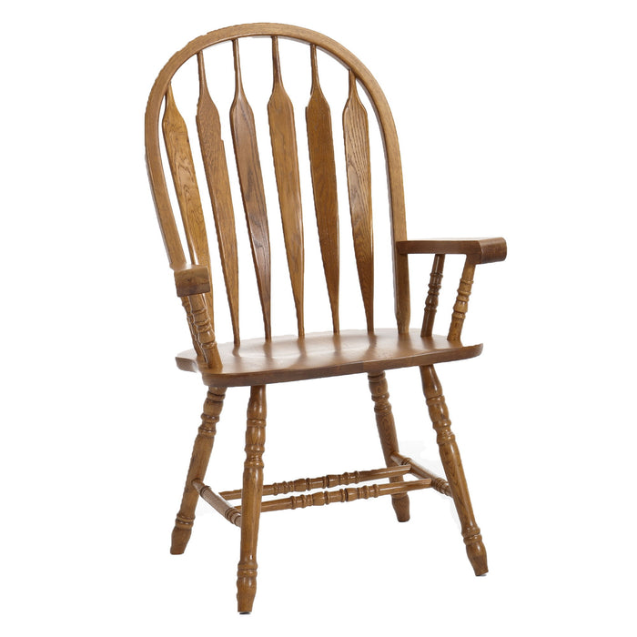 Classic Oak - Arrow Arm Chair - Chestnut