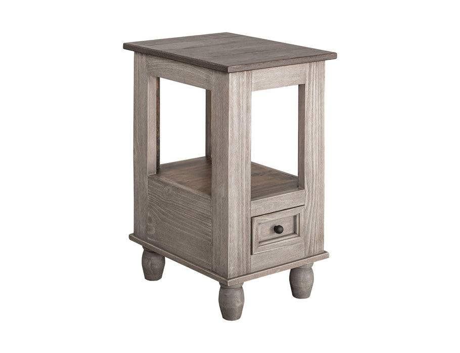 Tornado - Chairside Table - Ivory / Brown