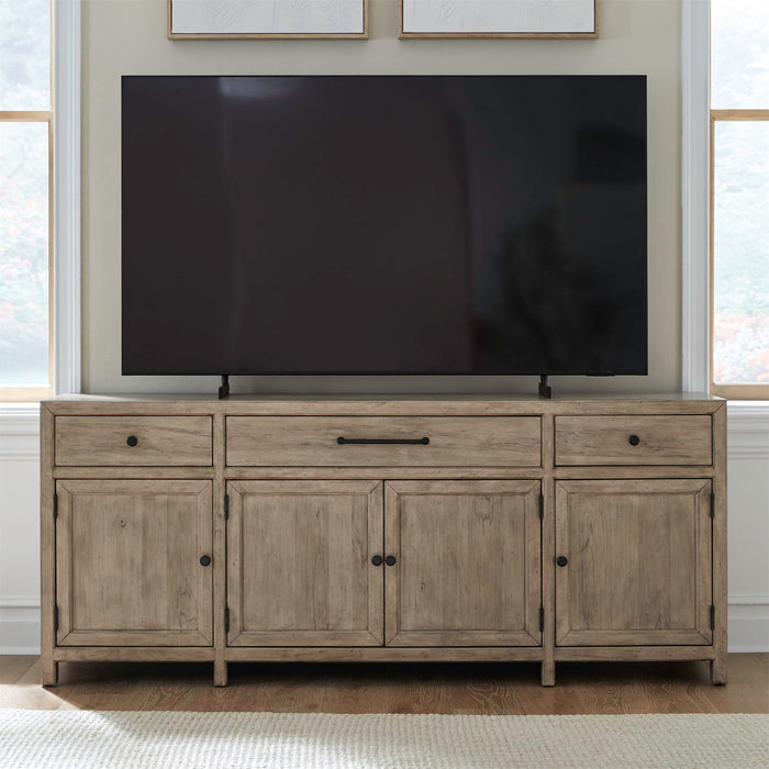Proximity Place - 82" TV Console - Barley Buff