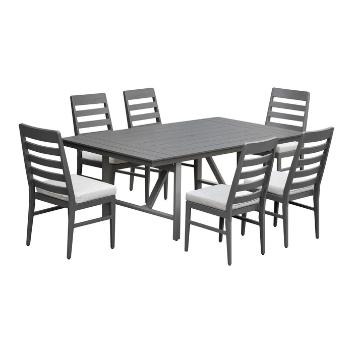 Navarro - Outdoor Dining Ladder Side Chair - Mocha