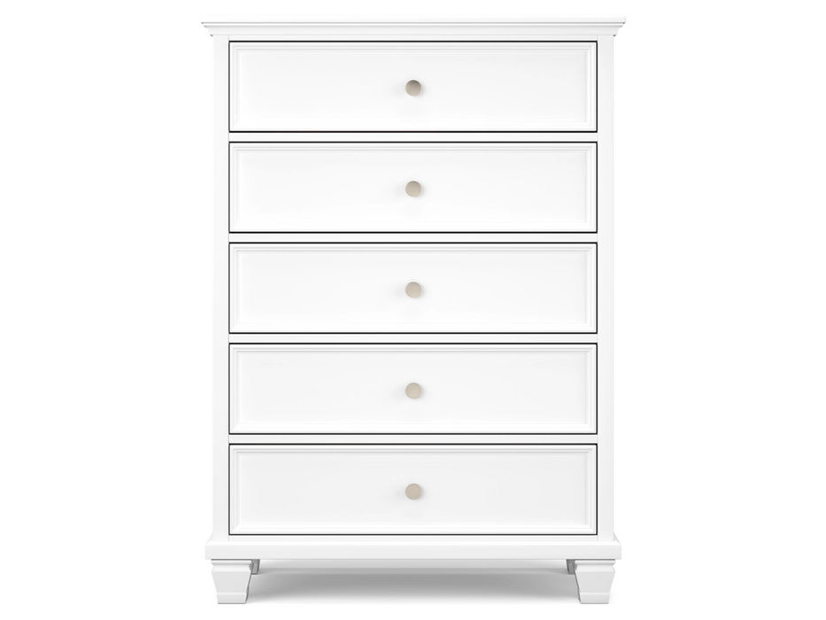 Fortman Queen Panel Bed Bedroom Set in White by Ashley Furniture