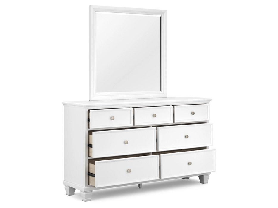 Fortman Queen Panel Bed Bedroom Set in White by Ashley Furniture