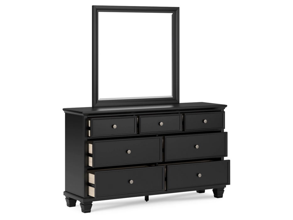Lanolee Queen Panel Bed Bedroom Set in Black  by Ashley Furniture